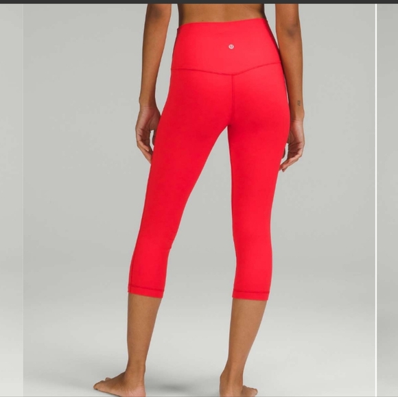Lululemon Align High Rise Crop 21 Love Red - Picture 4 of 8